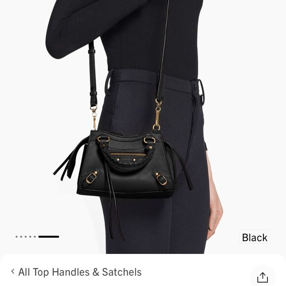 Balenciaga Mini City Bag in Grained Black Calfskin with Gold Hardware - Picture 6 of 7